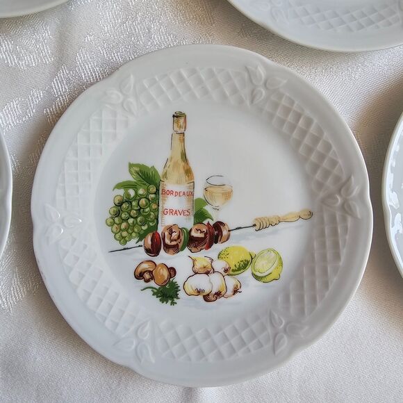 Philippe Deshoulieres DE LIMOGES FRANCE Appetizer Plate x5 5.75 Diameter Plates - Picture 7 of 7